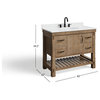 Bosque Bath Vanity, Weathered Fir, 42", Single Sink, Undermount, Freestanding