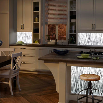 Backlit Durable Wall, Backsplash, Countertops Surfaces with Changeable Graphics