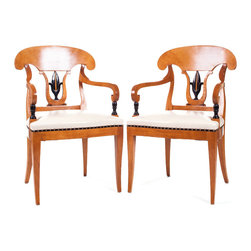 Pair of Biedermeier Birch Chairs - Products