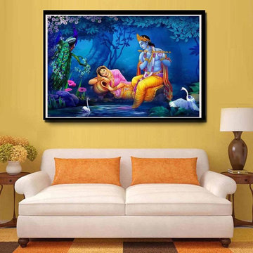 Serene Radha Krishna Wall Art