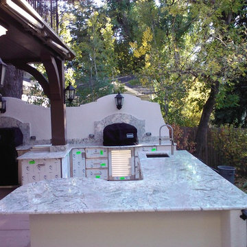 White Spring Granite Patio BBQ