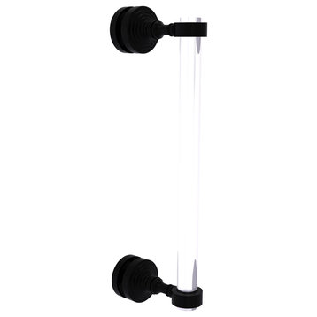 Pacific Grove 12" Single Side Shower Door Pull, Matte Black