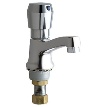 Chicago Faucets 333-E2805-665PSHAB Single Supply Metering Sink Faucet