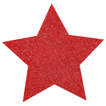 Sparkles Home Luminous Rhinestone Star Shape Placemat, Red