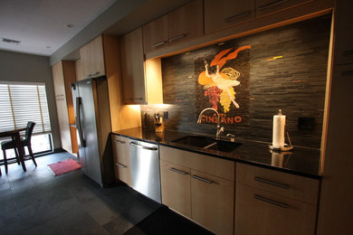 Inspiration for a contemporary kitchen remodel in Other