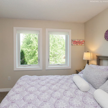 Splendid Bedroom with New White Windows - Renewal by Andersen Greater Toronto