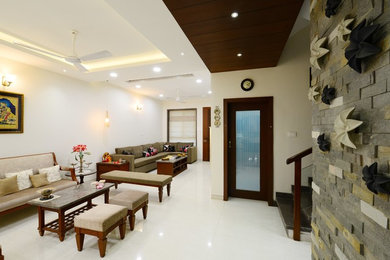 Inspiration for a contemporary living room in Hyderabad.