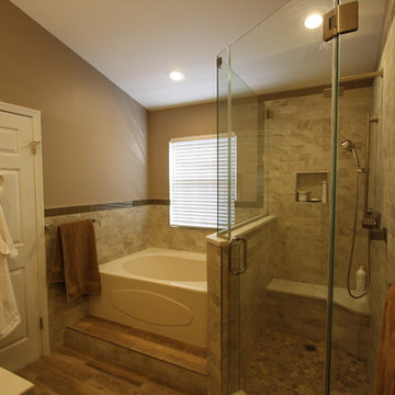 Master Bathroom Remodel - Franklin Park NJ - Ceramic and Stone Tile