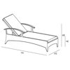 Arbor Reclining Chaise Lounge, Cast Silver