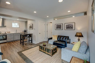 Inspiration for a mid-century modern living room remodel in Seattle