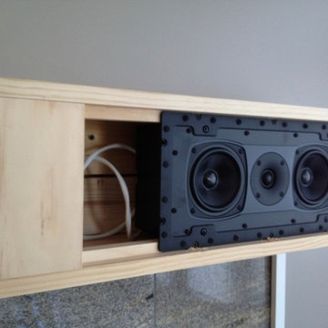 Totem Kin In Wall speakers for the Left, Right and Center