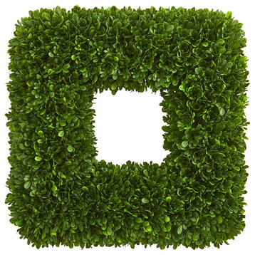 17" Tea Leaf Square Wreath UV Resistant, Indoor and Outdoor