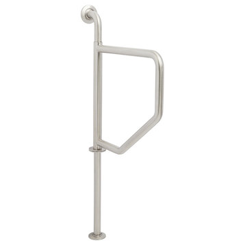 39" Wall-To-Floor Swing Away Grab Bar, Satin Stainless