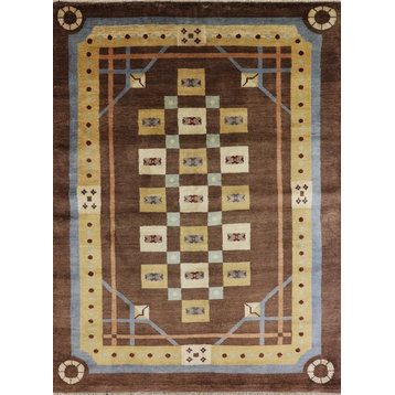 Oriental Gabbeh Hand Knotted Area Rug 6'x8', W2044