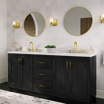 The Buchanan Bathroom Vanity, Oak, 72", Single Sink, Freestanding