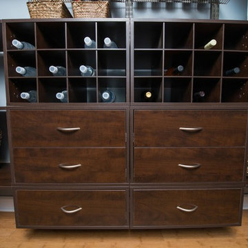 Pantry Shelving Organization | Organized Living freedomRail in Chocolate Pear
