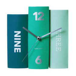 Book spines clock - Clocks