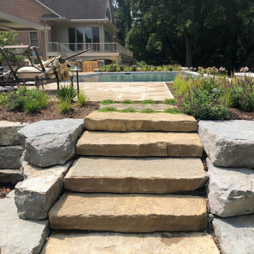 Galena, MD - Lunar Quartz Finish Pool With Extended Bench & Tanning Ledge
