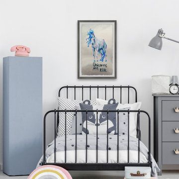 "Magical Unicorns Are Real" Framed Painting Print