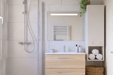 Réalisation d'une salle de bain marine.