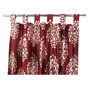 Mogul Interior - Patterned Curtains, Set of 2, Tab Top, 48"x108" - Curtains