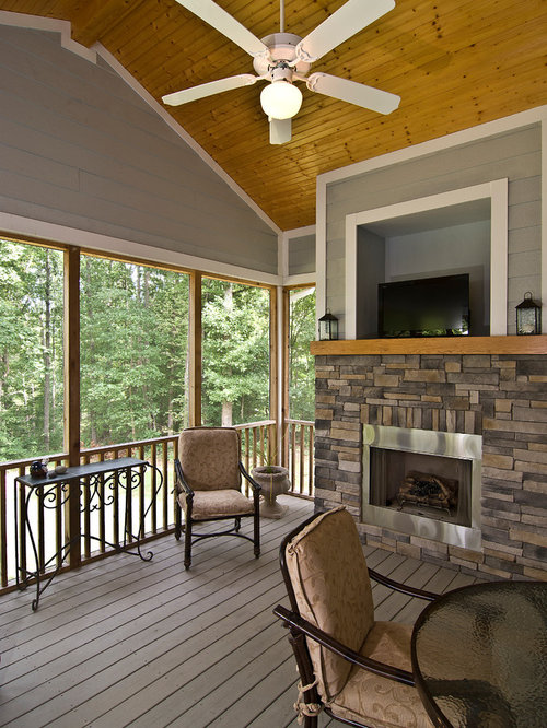 Screened Porch Tv Houzz