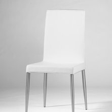 Modern Dawn Upholstered Back Dining Side Chair - White - Set of 2 | eBay