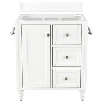 Copper Cove Encore 30" Single Vanity, Bright White, Without Top