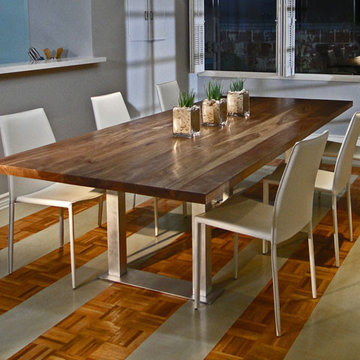 Modern Contemporary Walnut Dining Table
