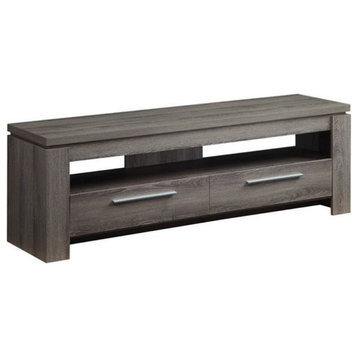 Bowery Hill Farmhouse Wood TV Stand for TVs up to 59" in Weathered Gray