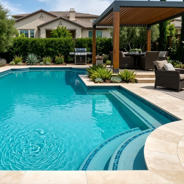 California Backyard Oasis with Modern Pool