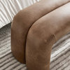 Dax 50.5" Vegan Leather Upholstered Accent Bench - Brown