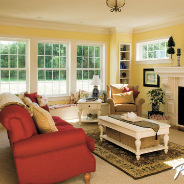 Pella® Impervia® double-hung windows create added warmth to your home
