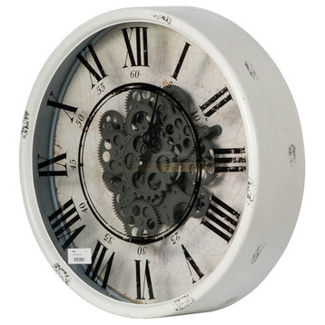 Vintage Wall Clock, White