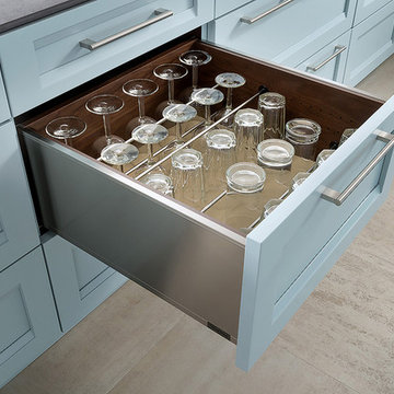 Walnut Drawers for Glassware