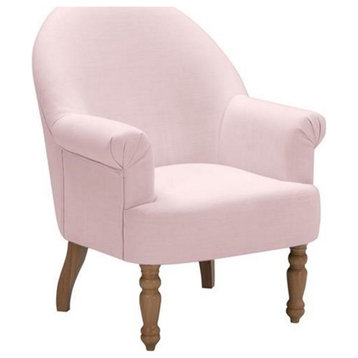 Essence  Accent  Chair  Pink Linen  Upholstered Flared  Arms