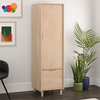 Pemberly Row Engineered Wood Storage Cabinet in Natural Maple
