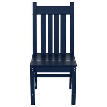 WestinTrends Outdoor Patio Poly Lumber Dining Chair, Fade UV Water Resistant, Navy Blue
