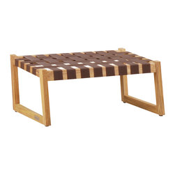 Wintons Teak Salma Strap Ottoman - Outdoor Lounge Furniture
