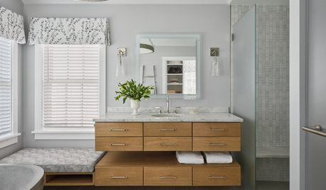 Airy Primary Bathroom Makes a Serene Private Retreat