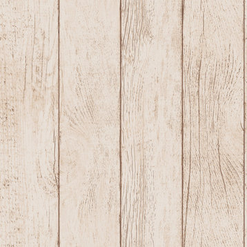 Farmhouse Planks Peel and Stick Wallpaper, 28 Sq. ft., Brown