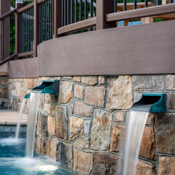 Luxury Vanishing Edge Pool with Copper Scuppers
