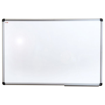 Viztex Porcelain Magnetic Dry Erase Board With An Aluminium Frame, 48"x36"