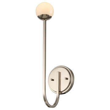 Bistro Wall Sconce, Polished Nickel