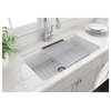 BOCCHI 1362-001-2024SS Sotto Dual-mount Fireclay 32" 1 Bowl Kitchen Sink Kit
