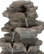 Tabletop Water Fountain With Cascading Rock Waterfall and LED Lights