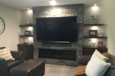 Example of a family room design in Vancouver