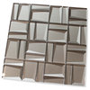 Illusion II 3D 3" x 3" Beveled Glass Mosaic Tiles - Morion - 10 SF Box