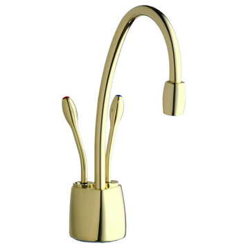 InSinkErator Indulge Contemporary Instant Hot/Cold Beverage Faucet, French Gold