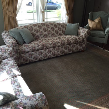 Living Room Persian Green Rug